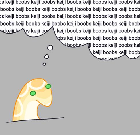 snake thinking about keiji boobs