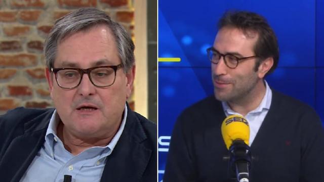 Francisco Marhuenda (izquierda) y el ministro Carlos Cuerpo (derecha) — YouTube