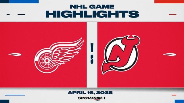 NHL Highlights | Red Wings vs. Devils - April 16, 2025
