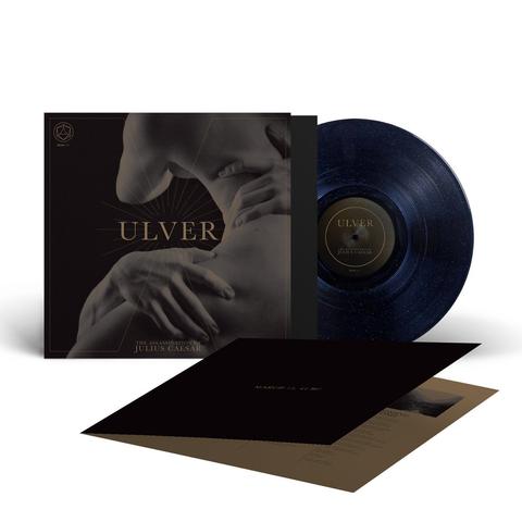 product shot of the new Ulver vinyl with the classic artwork but the actual disc has a sparkly finish in shades of midnight blue and glittery like actual space