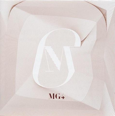 Concentric lines around inverted initials.