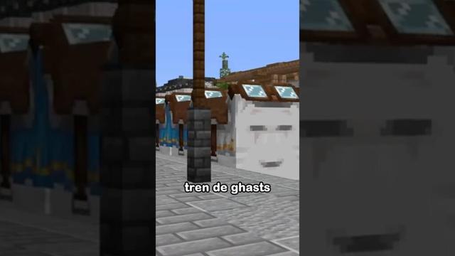 Tren de Ghasts en Minecraft 🚂 #minecraft #minecraftshorts #minecraftmemes