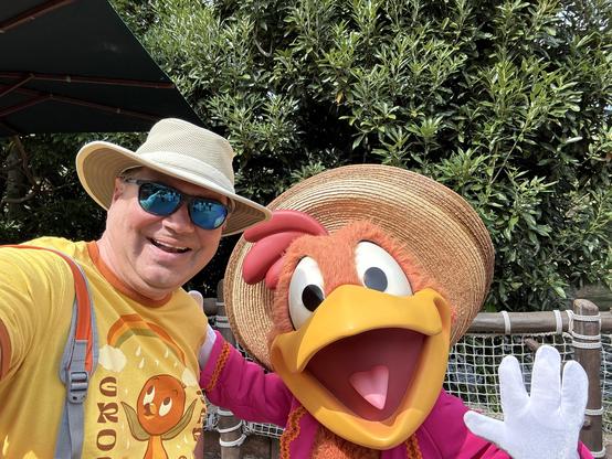 Selfie wirh Panchito from the Three Caballero.