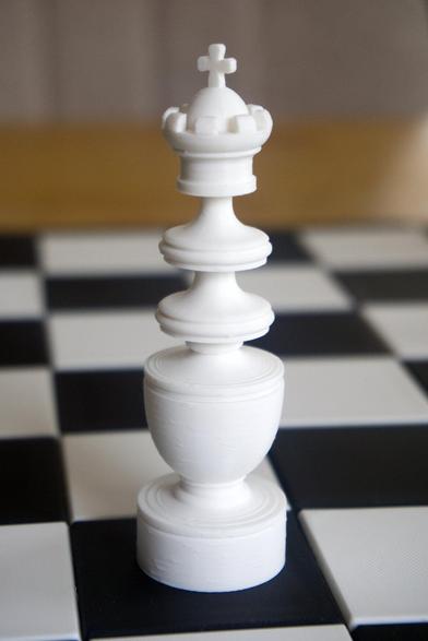 3d printed white king