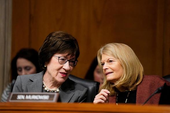 Senators Murkowski and Collins plotting the death of American democracy, all while clutching their pearls
