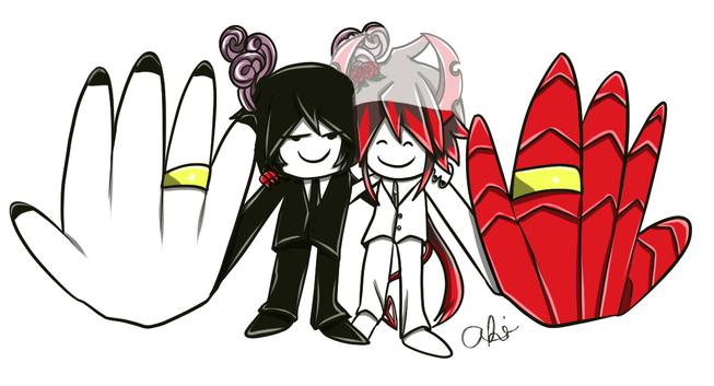Ring meme that was popular on Twitter, but featuring Satanick and Ivlis wedding.