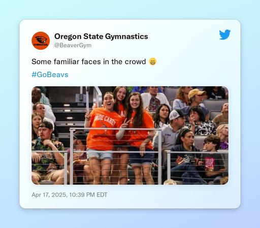 Some familiar faces in the crowd 😁

#GoBeavs https://t.co/NZSXAkgUNP