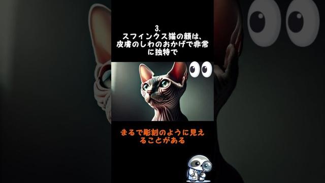 ヤバイ！？まるで『宇宙猫？』スフィンクス【猫の雑学10選】 #shorts #雑学 #猫動画