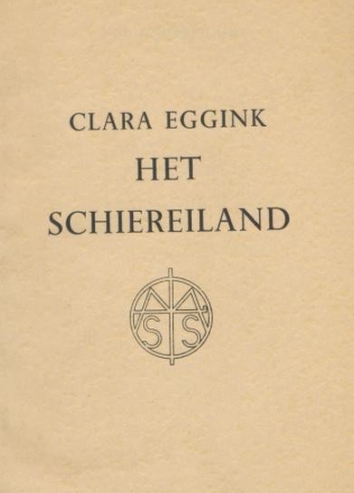 Omslag van de bundel 'Het schiereiland' van Clara Eggink, 2e druk, 1940. Met monogram van uitgever A.A.M. Stols.