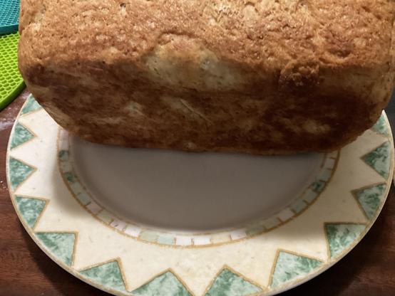 Bottom and side of one loaf of WW bread.
