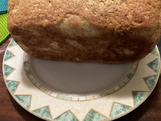 Bottom and side of one loaf of WW bread.