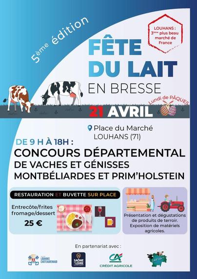 Affiche de la fête du lait en Bresse