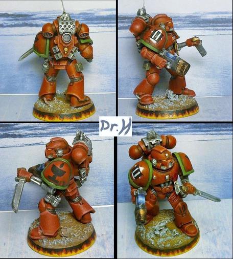 Various angles of the Blood Drinkers space marine.