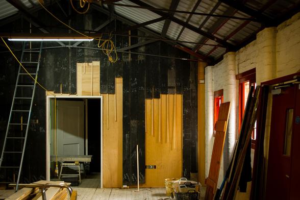 A space undergoing refurbishment.
