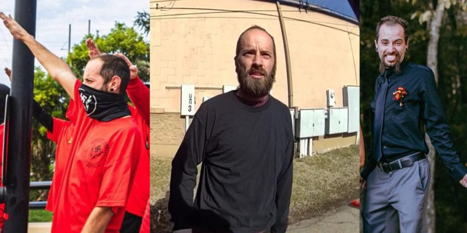 Three photos of neo-Nazi David Blake Gornowicz