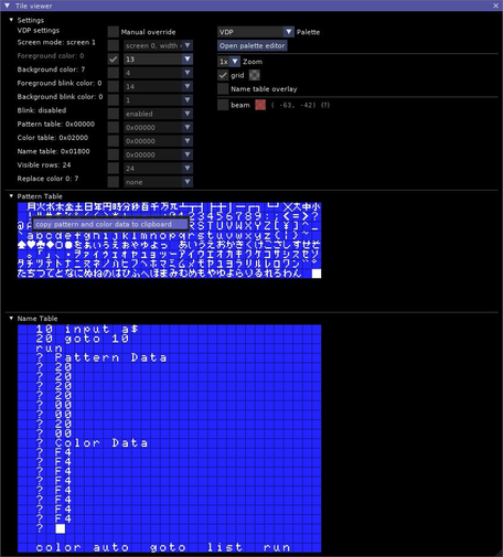 Context menu visible in Tile Viewer widget.