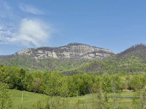 Table Rock Mountain, as seen from the Grant Meadow Overlook on the Cherokee Foothills Scenic Highway.