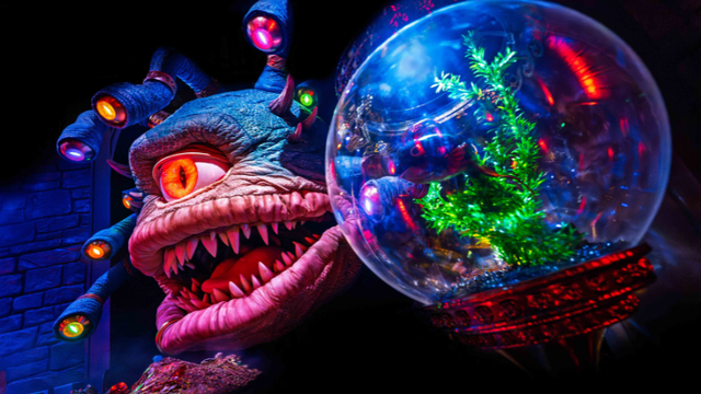 A side view of the new Xanathar puppet featured at the Universal Fanfest Nights Dungeons & Dragons event.
