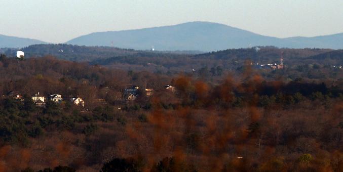 Pack Monadnock Mountain, Peterborough and Temple NH photographed from Buck Hill.