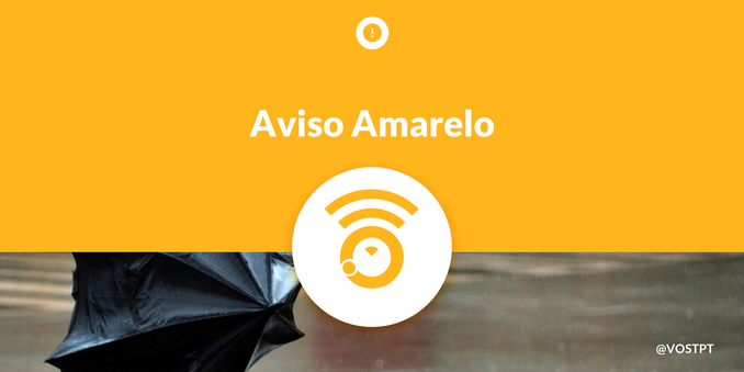 Aviso Amarelo devido a Vento