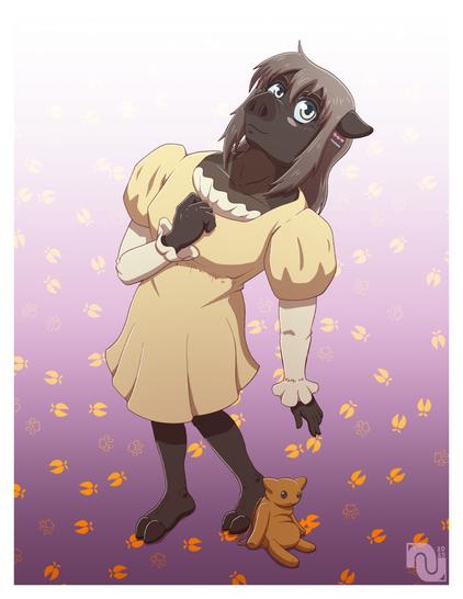 Kagura from Fruits Basket as an anthropomorphic boar.