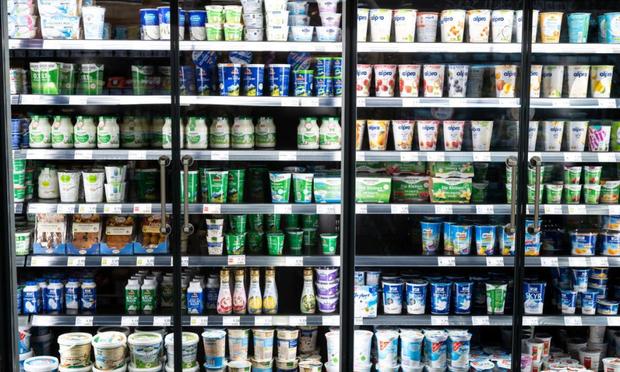 La sección de yogures de un supermercado. (GETTY)