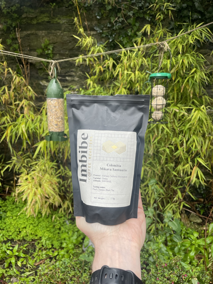 175 gram bag of Mikava Gesha coffee.