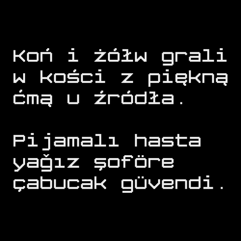 BACTERIA: Polish and Turkish pangrams