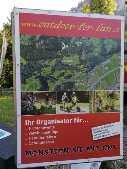 das Werbeschild zur Aktion