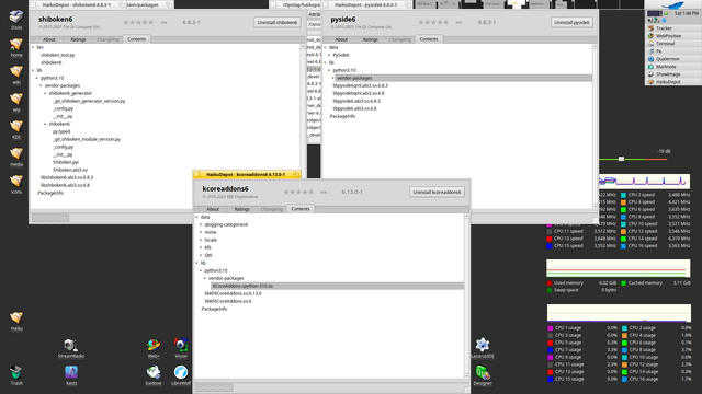 Haiku 64bit packages for Shiboken, Pyside6 and integrated into KCoreAddons.