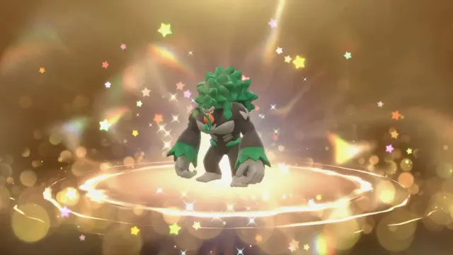 Event-Gortrom mit Wahlband in Pokémon Karmesin & Purpur als Geheimgeschenk.