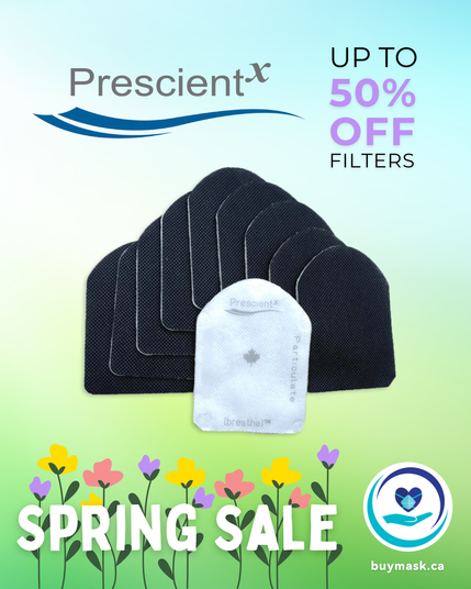 PrescientX filters for breathe elastomeric mask. Up to 50% off filters during our Spring Sale.