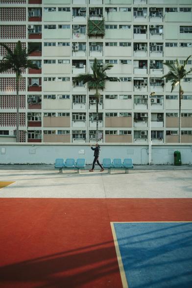 Morning exercise.

---

#hongkong #streetphotography #loveforthestreet #streetshooters #weshootstreet #cinematic #retrofuturistic #cinemastodon #cinematicstreet #wesanderson #shanghai #streetshooter #travelphotography #streetfinder #goodmorning