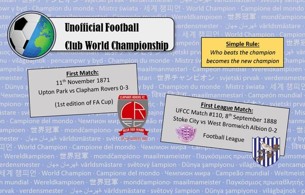 #UFCC Factsheet 1/3: First Match in 1871 (FA Cup), first champion Clapham Rovers, First League Match 1888 - simple rule: Who beats the champion becomes the new champion.