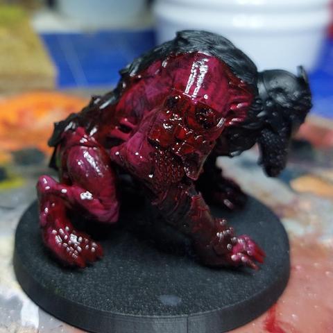 One shiny madafaka that's definitely not a lion. The paint makes it look as if it's totally covered in blood because lol