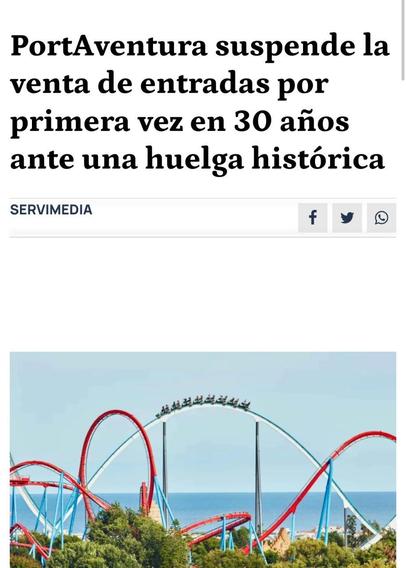 PortAventura suspende la venta de entradas por primera vez en 30 años ante una huelga histórica