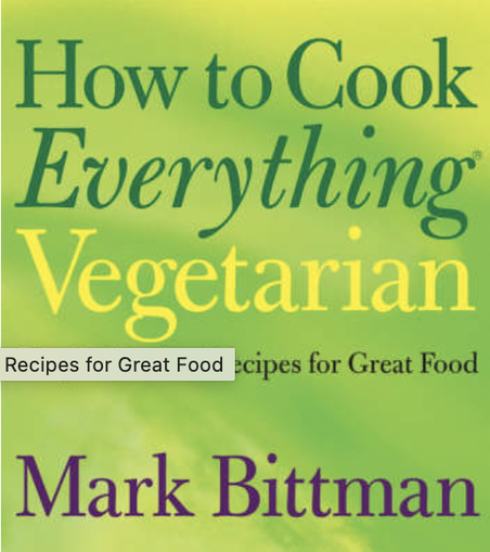 Coveer of How to Cook Everything - green background, dark green, yellow and maroon text.