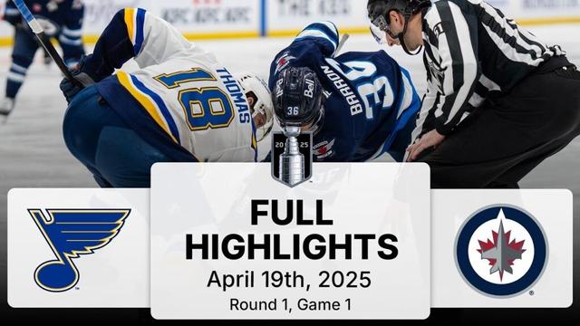 NHL Highlights | Blues vs. Jets | Gm1 | April 19, 2025