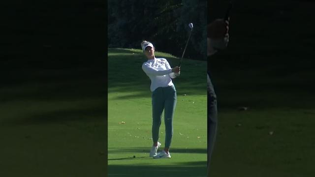 Hitting a 9-iron to two feet on a par-5 for eagle. Just Nelly Korda things 🤯