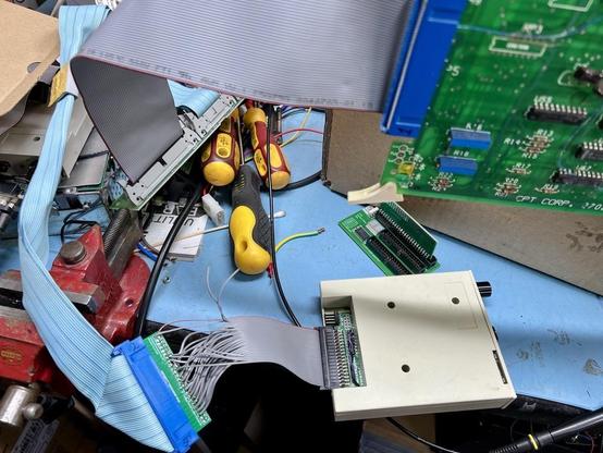 Heath-Robinson has entered the chat. All the wiring hacks necessary for the CPT to use a Gotek. Not booting though.