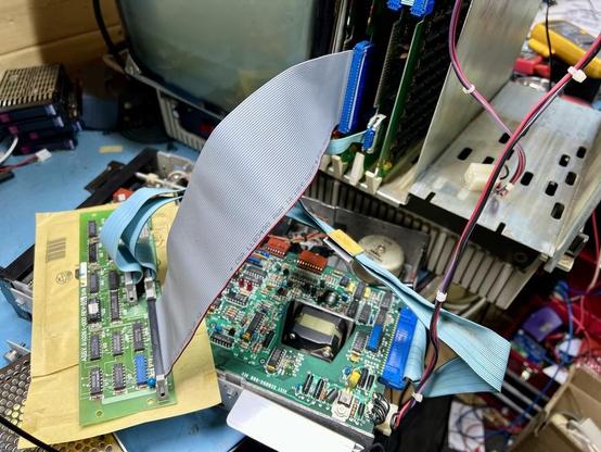Everything out of the machine to try and see what a real 8" disk does with a scratch disk. Same as the Gotek, hmm.
