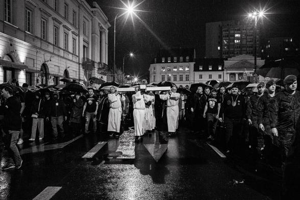 Resurrection procession in Warsaw, Poland.
