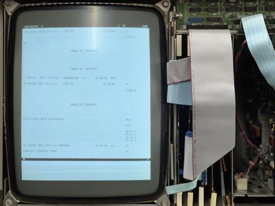 A disk image Table Of Contents on screen. Nothing's selectable, once you have the TOC you just hit IN and type the name of the doc you want to load.