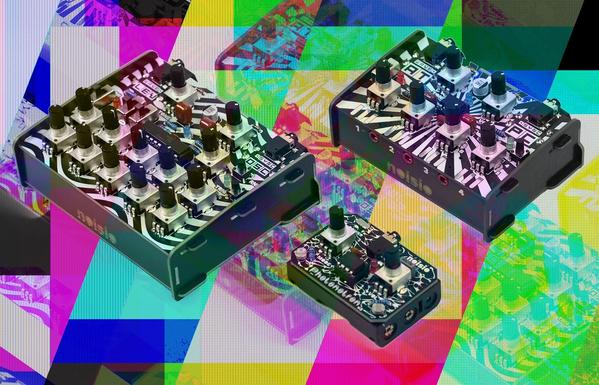 3 noisio synths with colorful background