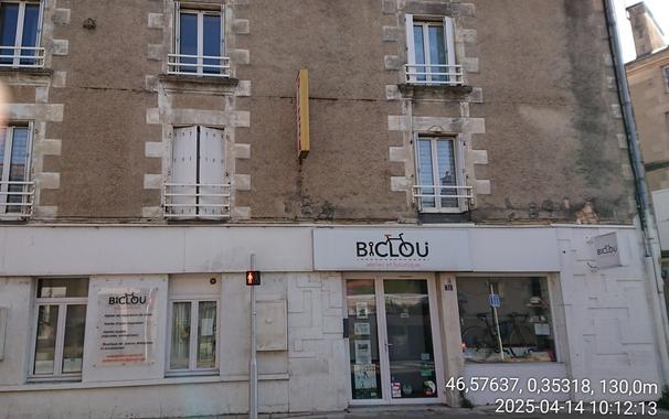 Façade du vélociste et atelier vélo "Biclou" à Poitiers