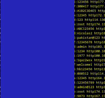 Redacted screenshot of cracking results against public HIBP hashes, in hash:plain potfile format. Hashes are redacted. Plaintexts show a pattern of a very common password, a space, the string 'http', and then the beginning of an IP address. The right-hand side of the image is truncated, so that only the beginnings of the IPs are shown.

Also, it should be immediately obvious that, despite their presence in the HIBP corpus, the likelihood of these plaintexts -- the result of bad parsing of infostealer data -- would *ever* be chosen by a real person approaches zero, which makes the value of using them to check for password reuse also approach zero.