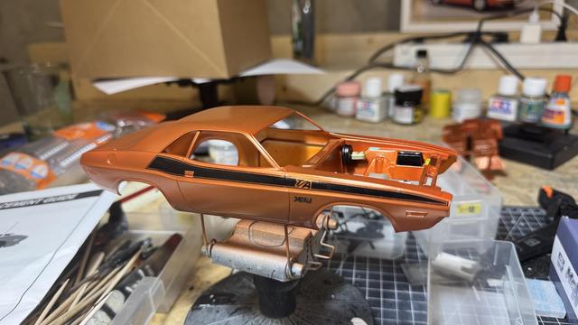 Body of a Dodge challenger by Revell in 1:24 scale