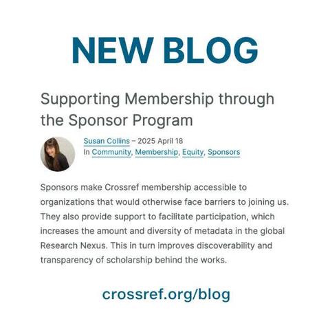 Crossref blog post