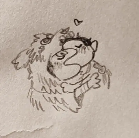 Same as above except they are poorly drawn and making out