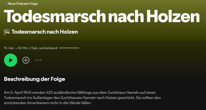 Titelbild Podcast Joachim Stracke: Todesmarsch nach Holzen